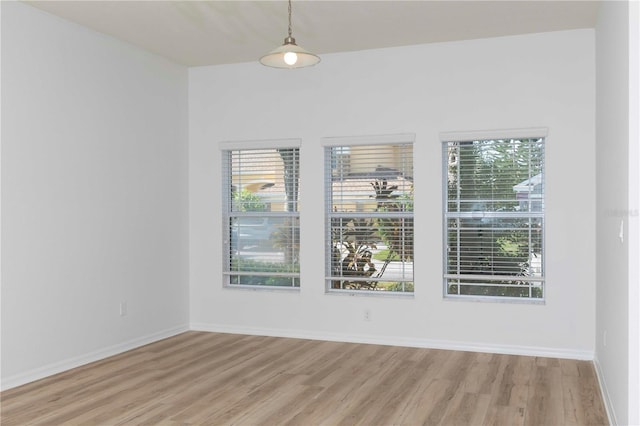 unfurnished room featuring light hardwood / wood-style flooring