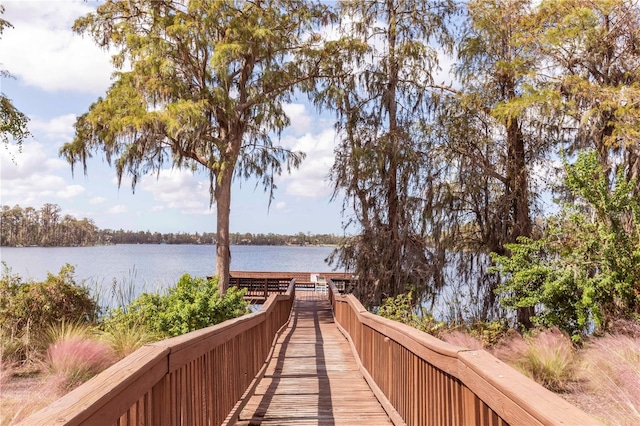 view of home's community featuring a water view