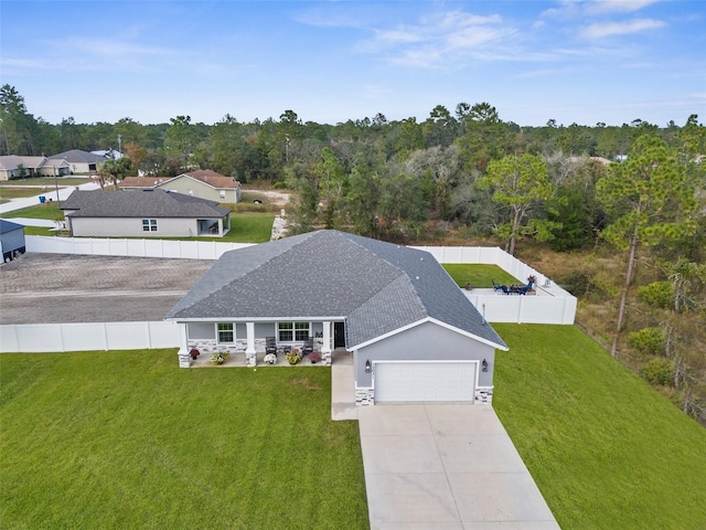 birds eye view of property