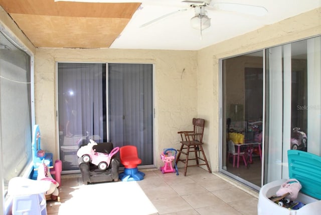 view of patio / terrace with ceiling fan