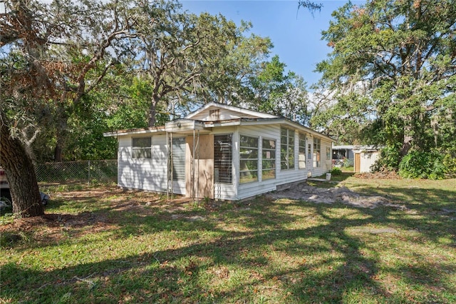 exterior space featuring a yard