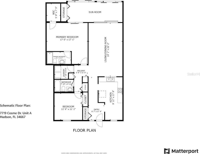 7719 Cosme Dr Unit 1, Hudson, FL 34667 - home floor plan