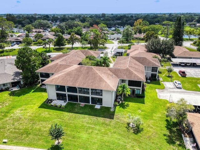 drone / aerial view featuring a residential view