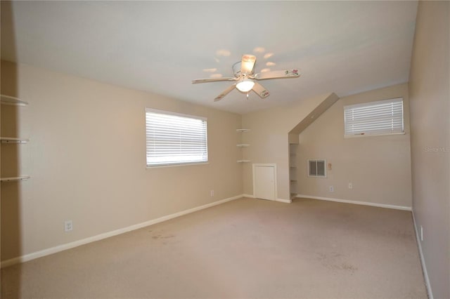 additional living space with carpet floors