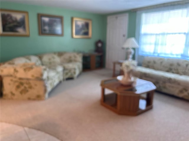 view of carpeted living room