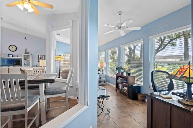 8231 Coral Creek Loop, Hudson, FL 34667 - sunroom featuring lofted ceiling and healthy amount of natural light