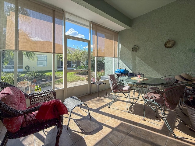 view of sunroom