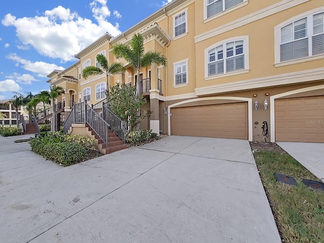 view of property with a garage