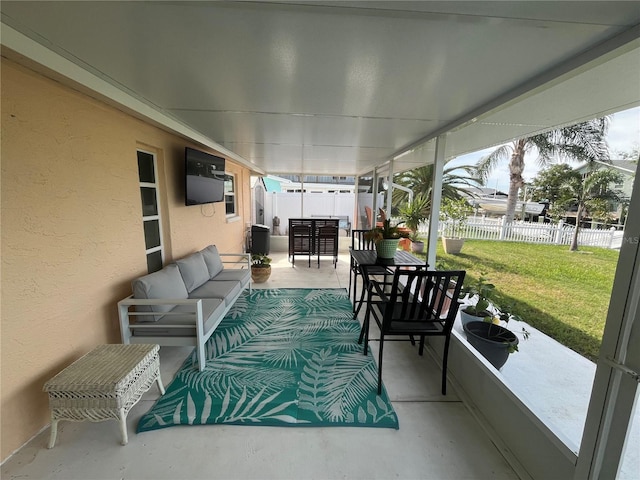 view of sunroom