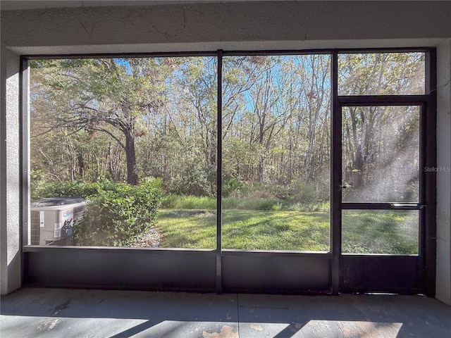 unfurnished sunroom with a healthy amount of sunlight