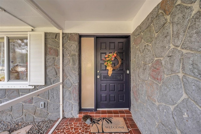 view of doorway to property