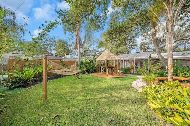 view of yard with a patio