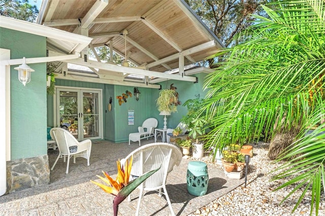 view of patio with french doors