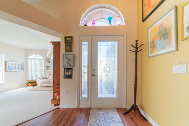 entrance foyer featuring hardwood / wood-style floors