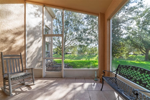 view of sunroom