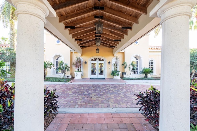 view of patio with french doors