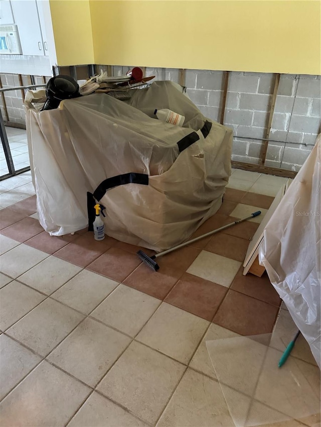 interior space featuring tile patterned floors