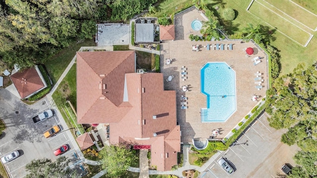 4222 Northampton Dr, New Port Richey, FL 34653 - drone / aerial view of a pool area