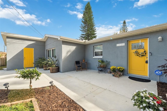 exterior space with a patio