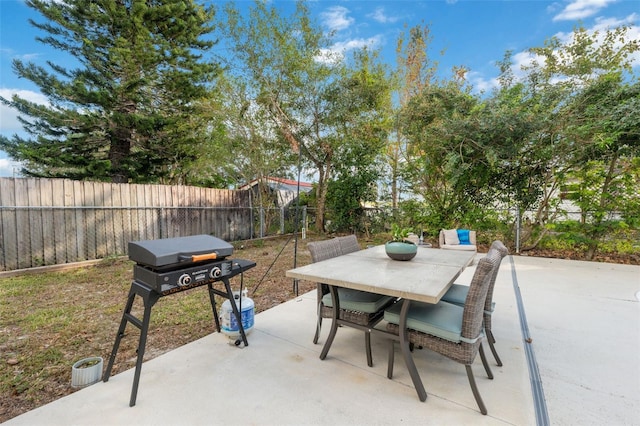 view of patio featuring grilling area