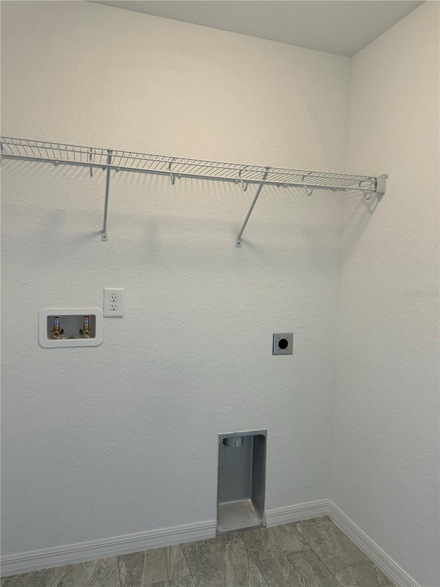 laundry area featuring hookup for an electric dryer and washer hookup