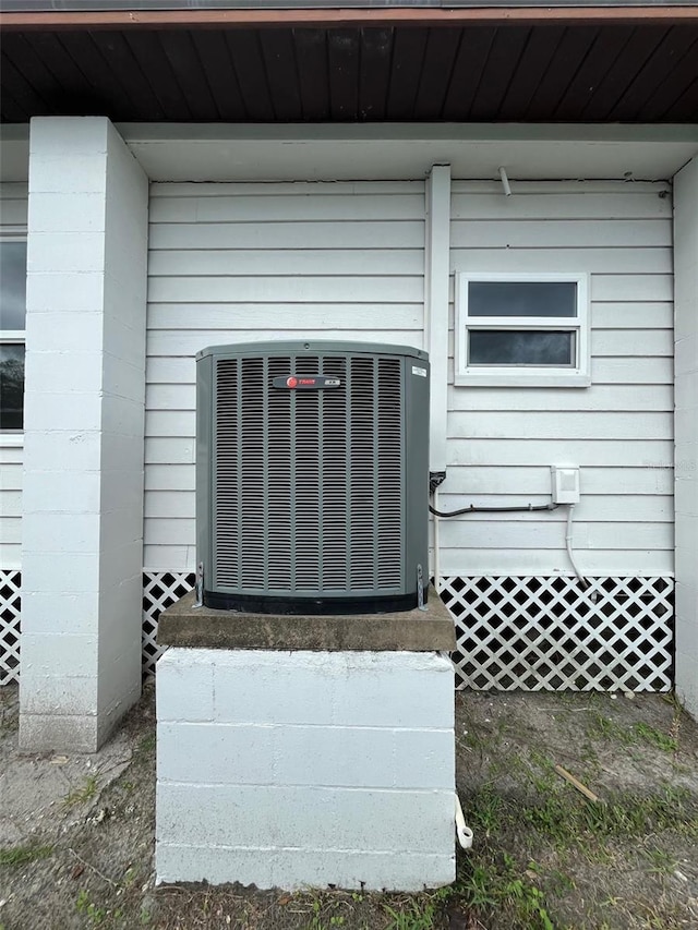 exterior view of central air condition unit