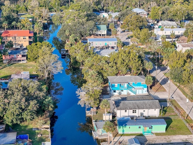 bird's eye view of a nearby body of water
