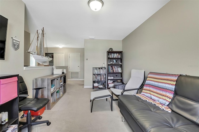 view of carpeted living room