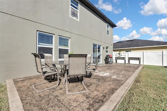 view of patio with grilling area