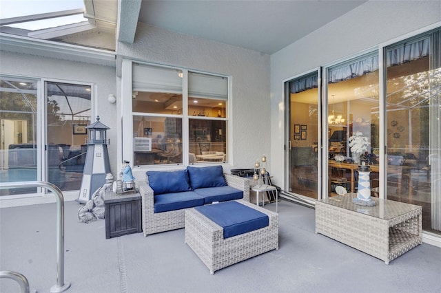 view of patio featuring an outdoor hangout area