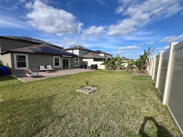 view of yard with a patio area