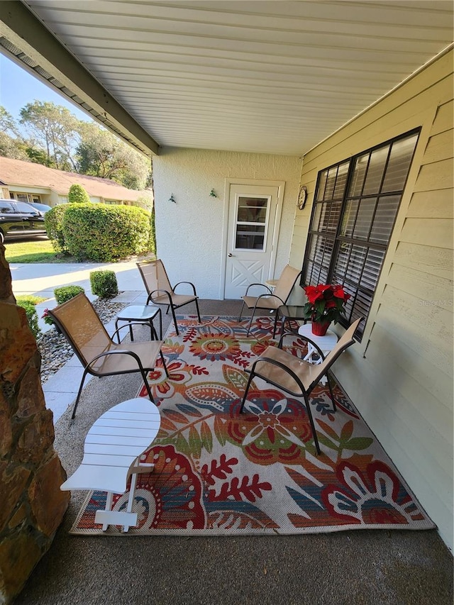 view of patio with covered porch