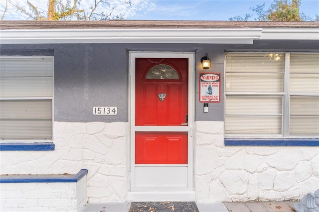 view of doorway to property