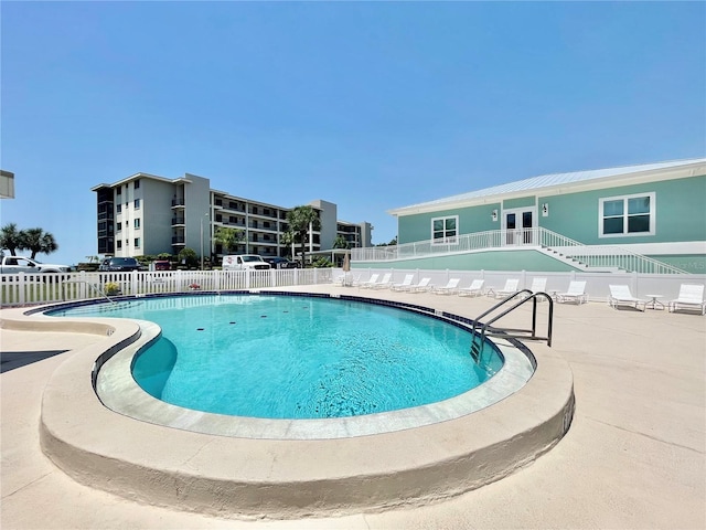 view of pool with a patio area