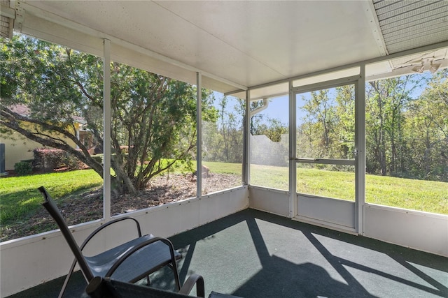 view of sunroom / solarium