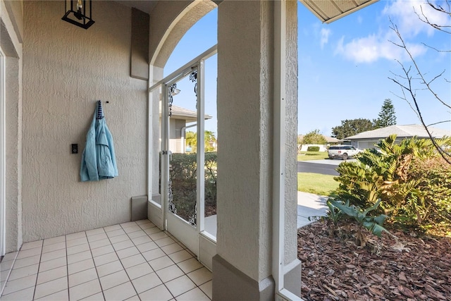 view of sunroom