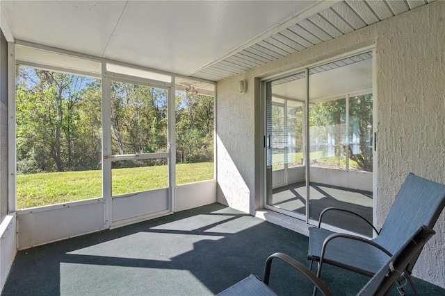 sunroom with a wealth of natural light