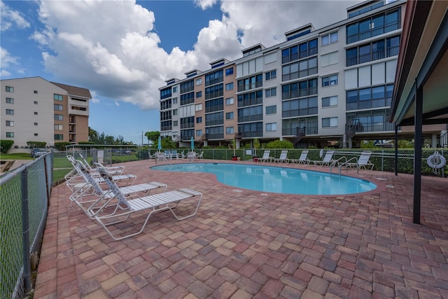 view of pool with a patio