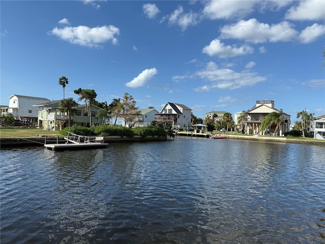 view of water feature featuring a boat dock