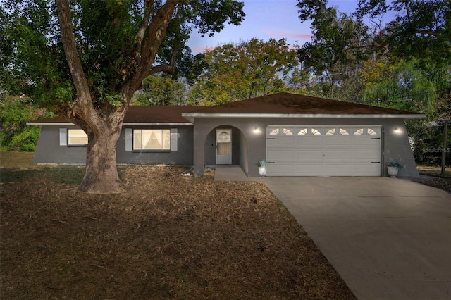 ranch-style house with a garage