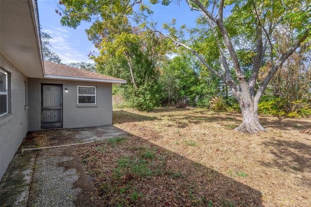 view of yard with a patio