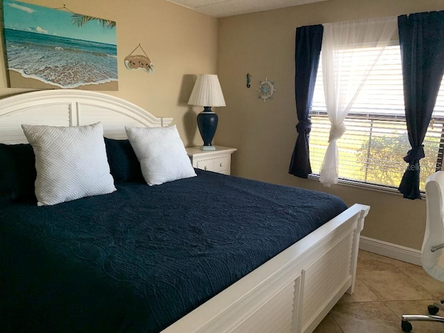 view of tiled bedroom