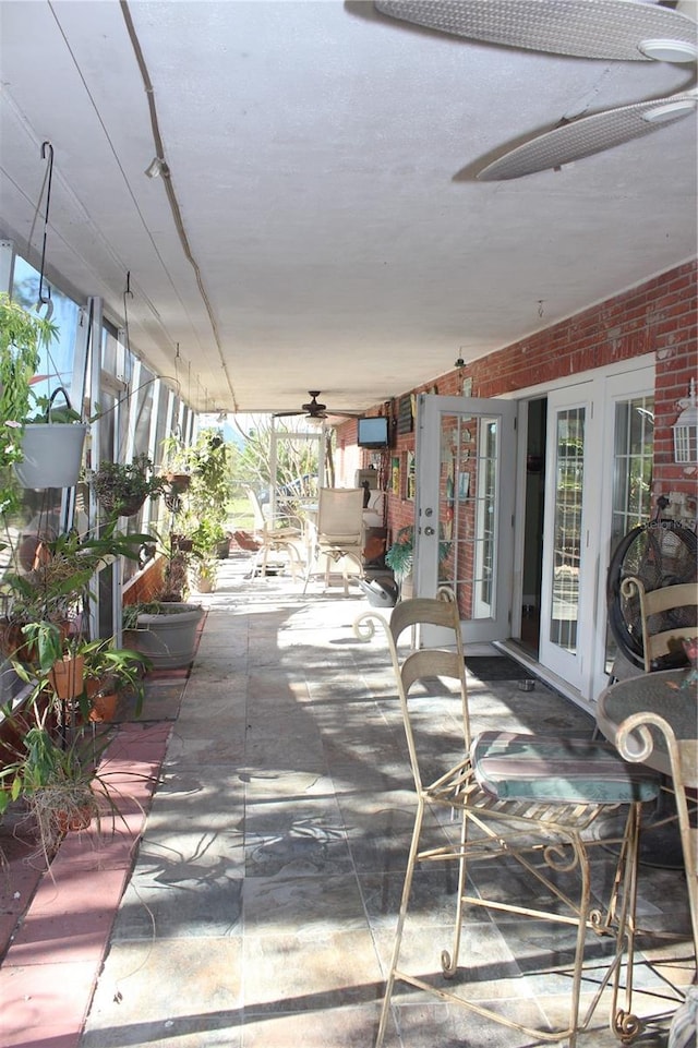 view of patio featuring french doors