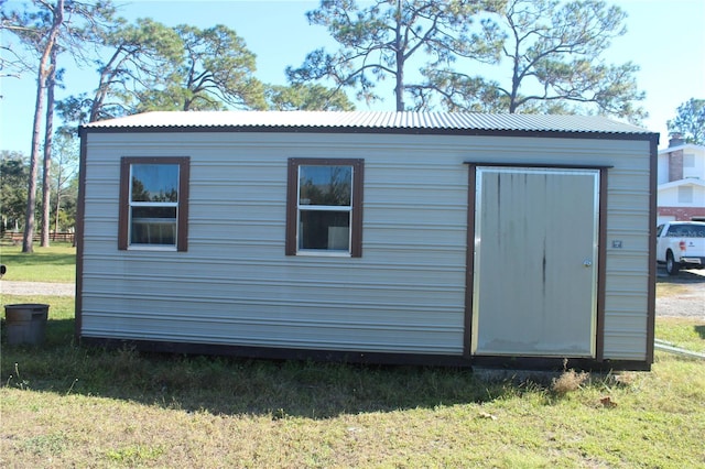 view of outbuilding featuring an outdoor structure