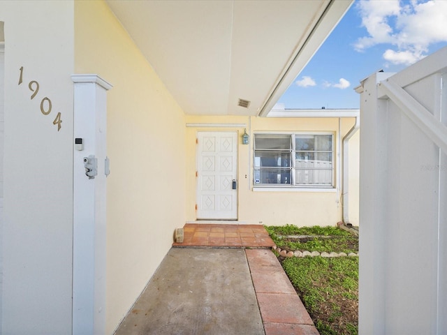 view of doorway to property