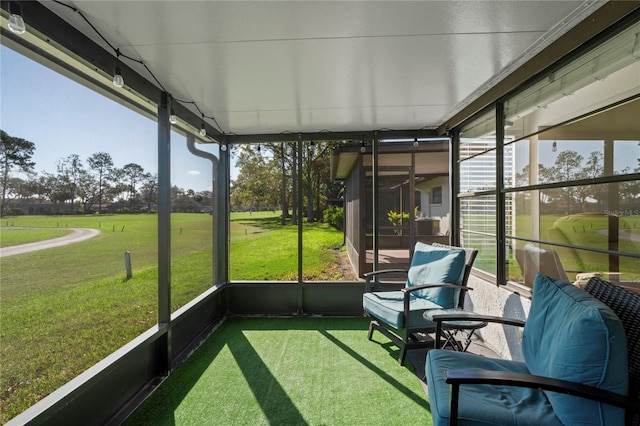 view of sunroom