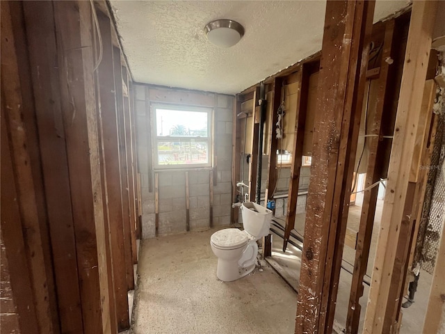 miscellaneous room featuring a textured ceiling