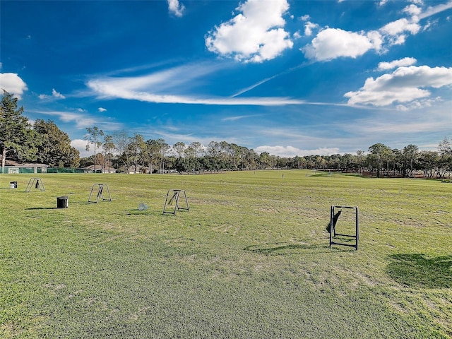 view of community featuring a lawn