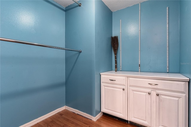 walk in closet featuring wood-type flooring