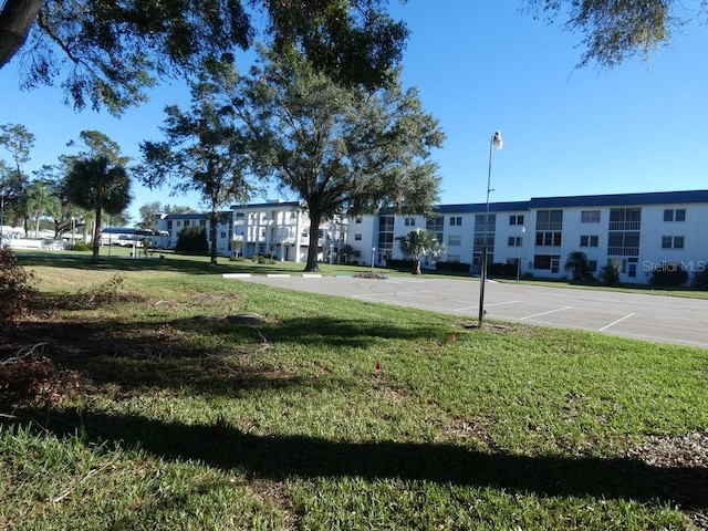 exterior space with a lawn